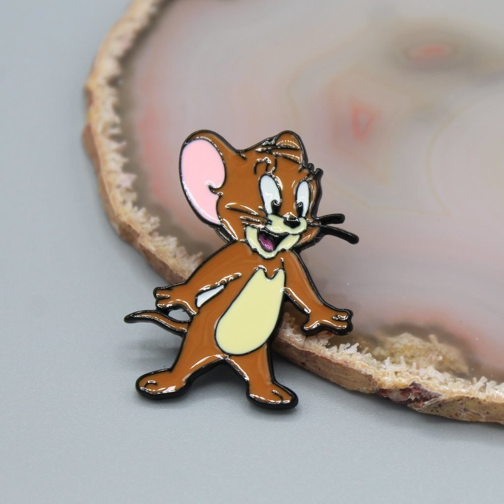 Jewelry pin brooch Tom & Jerry Mouse cartoon fictional character cute new